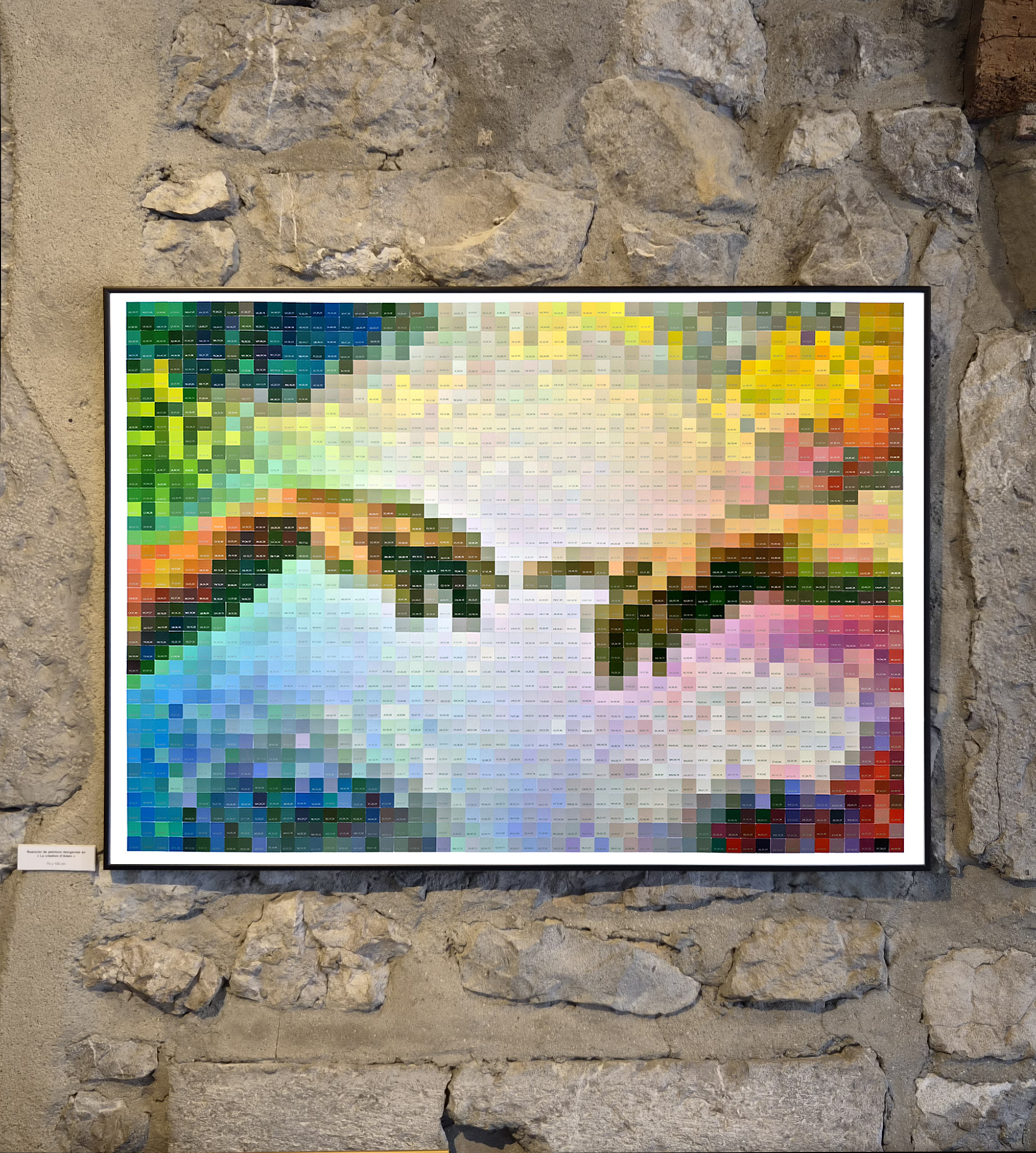 Nuancier de peinture réorganisé en La Création d'Adam (70 x 100 cm) – Image 5