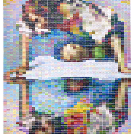 Nuancier de peinture réorganisé en Narcisse (30x40 cm)